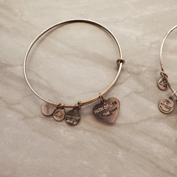 📣 LOT OF 4 Dolphin Path of Life Heart Initial Expandable Adjustable Bangles 📣 - Picture 7 of 11